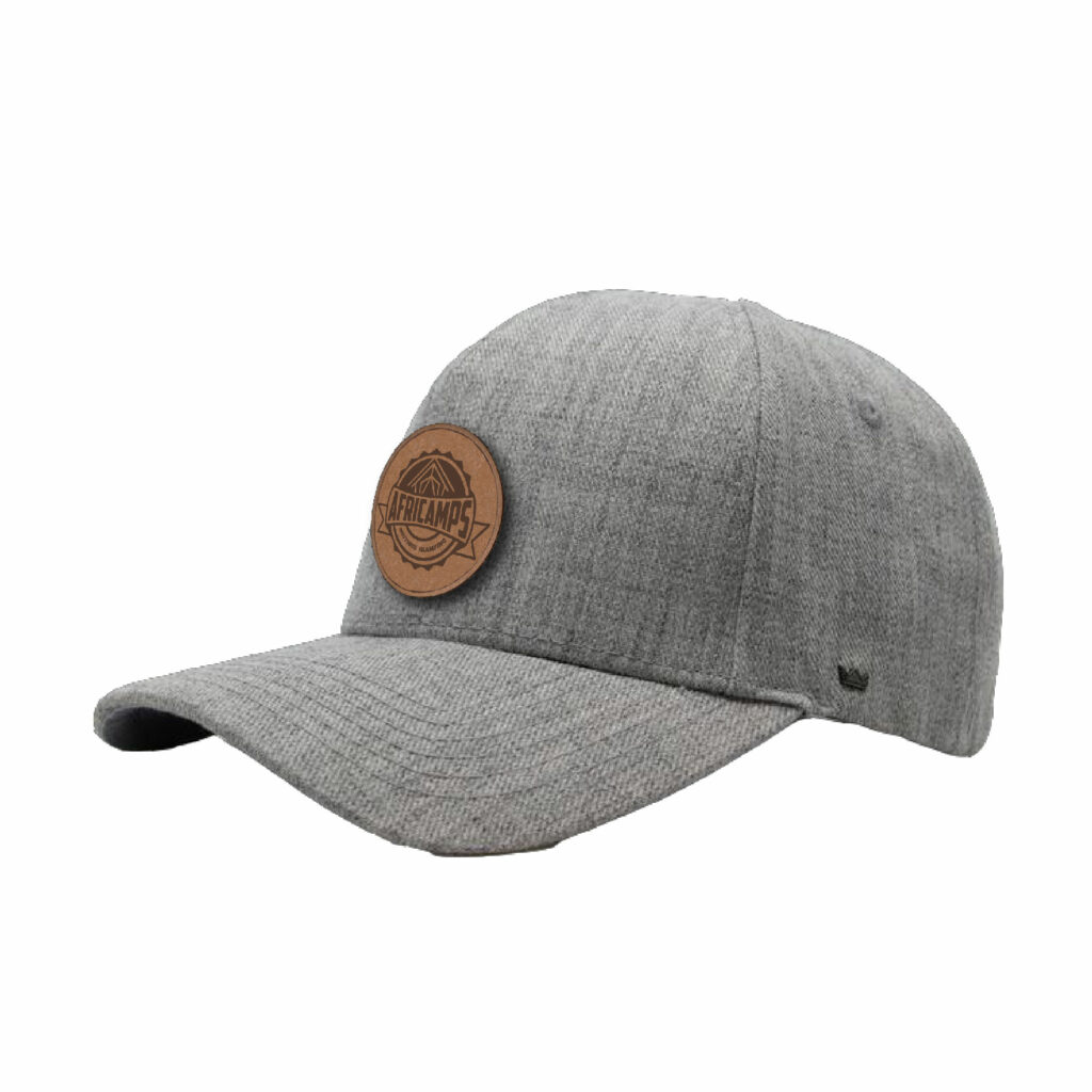 africamps boutique glamping merchandise adult uflex cap grey
